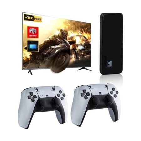 4K Game Stick Retro Tv Atari Kablosuz 2 Kollu 20000 Oyunlu