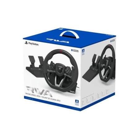 HORI Racing Wheel Apex for Playstation 5, PlayStation 4 and PC - Officially Licensed by Sony - Compatible with Gran Turismo 7 (Renewed)