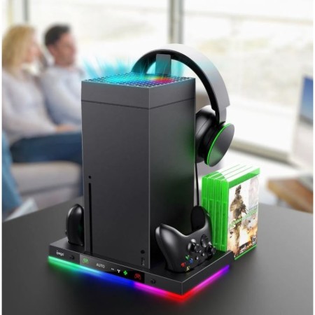 XBOX SERİES X UYUMLU ŞARJLI FANLI RGB Lİ DİKEY STAND İPEGA PG-XBX024S