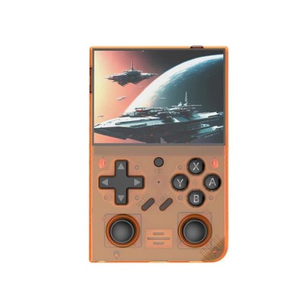 DR35 Plus Taşınabilir Retro Oyun Konsolu Linux Sistemi 64G Kart 15000+ Oyun, 3.5 inç IPS Ekran Turuncu