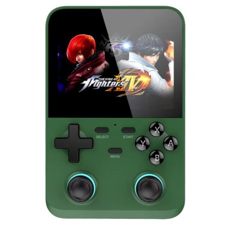 D007 Plus Android Taşınabilir Retro El Atarisi Game 64 GB HD IPS 3.5 Ekran -10.000+ Oyunlu Yeşil