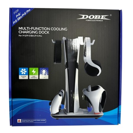 PS5 FAT/SLİM/PRO UYUMLU VR DESTEKLİ SOĞUTUCULU ŞARJ STANDI DOBE TP5-3550 BEYAZ